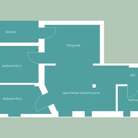 Center 2bdr Additional Living King Bed 4 Pers 公寓 贝尔格莱德